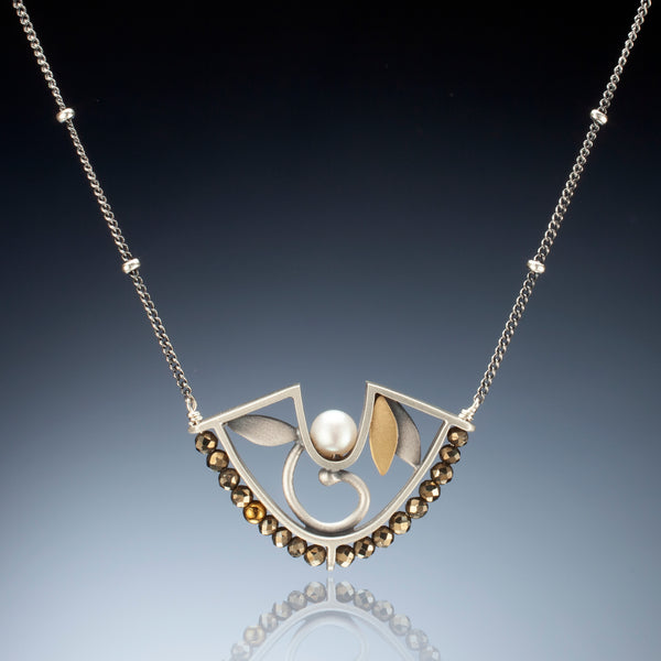 Mixed Metal Fan Necklace - Kinzig Design Studios