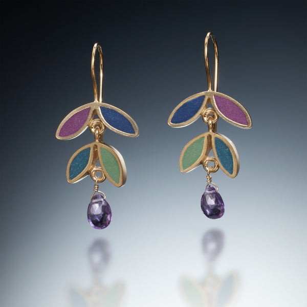 Four Leaf Earrings (gold) - Kinzig Design Studios
