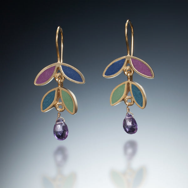Four Leaf Earrings (gold) - Kinzig Design Studios