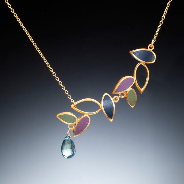 Falling Leaf Necklace (gold) - Kinzig Design Studios