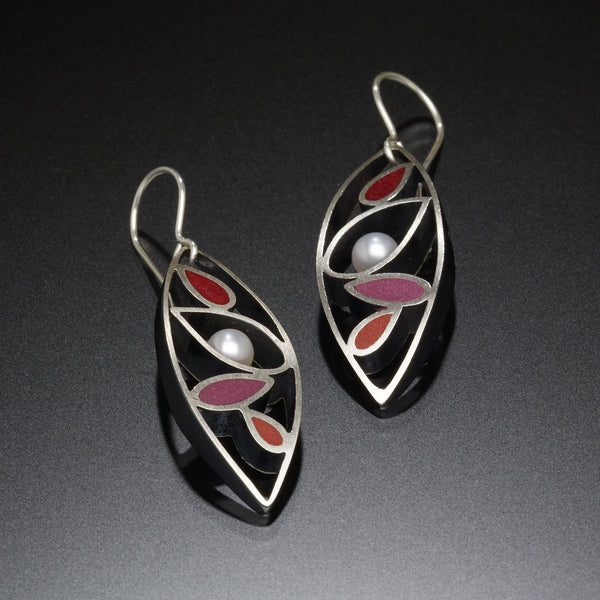 Marquis Earrings (red) - Kinzig Design Studios