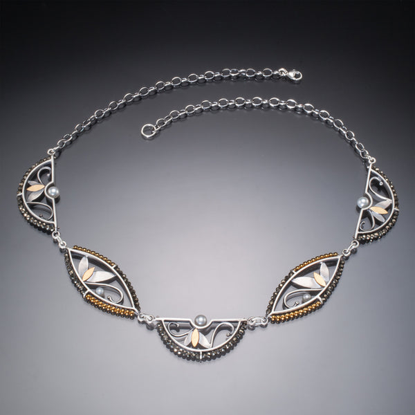 Mixed Metal 5 Piece Necklace - Kinzig Design Studios