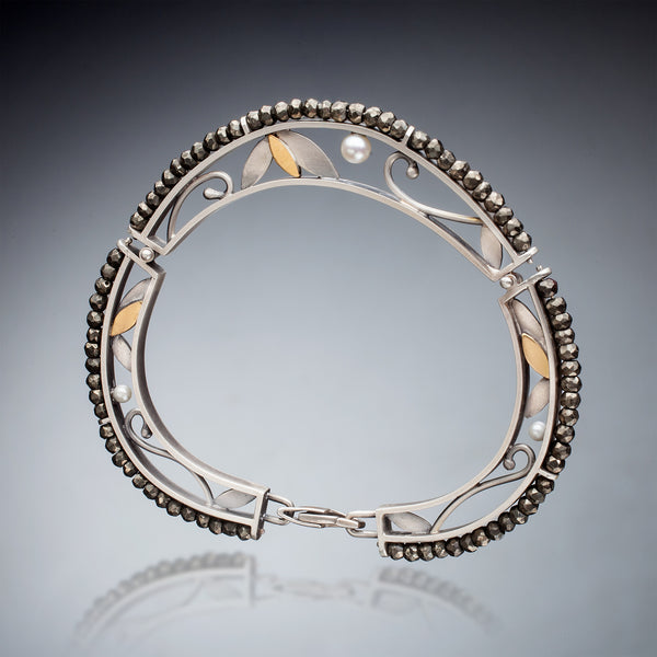 Mixed Metal and Pyrite Bracelet - Kinzig Design Studios