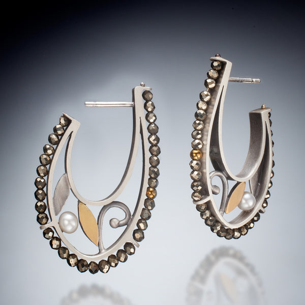 Mixed Metal Hoop Earrings - Kinzig Design Studios
