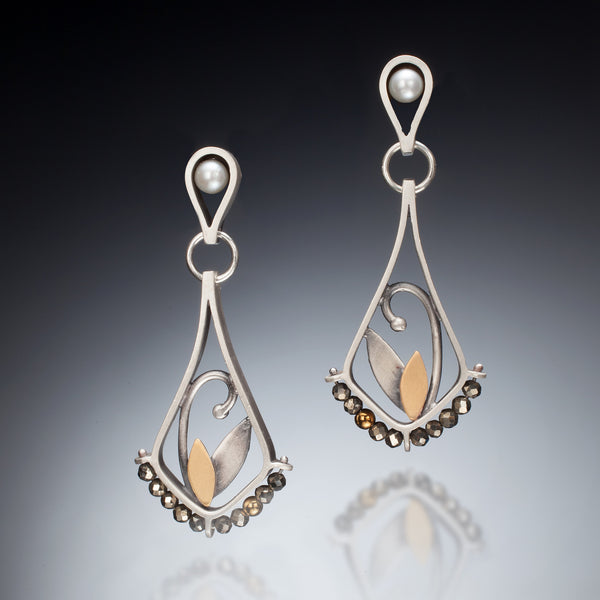 Mixed Metal Teardrop Earrings - Kinzig Design Studios
