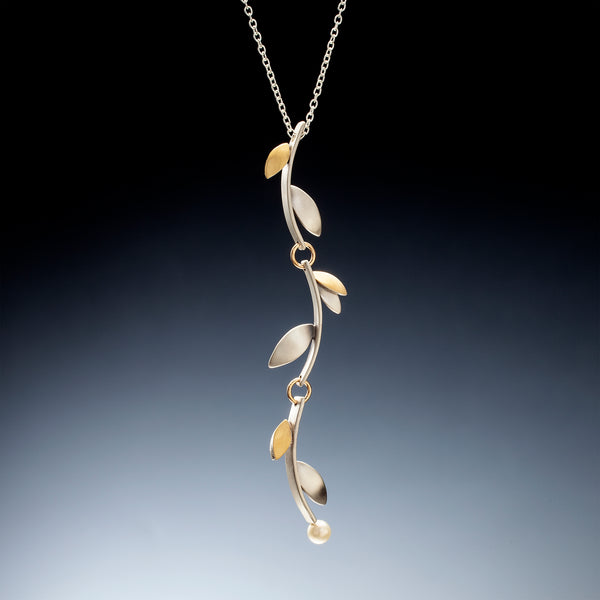 Mixed Metal Branch Pendant - Kinzig Design Studios