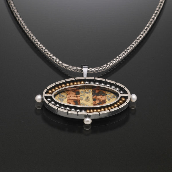 Mosaic Oval Necklace - Kinzig Design Studios