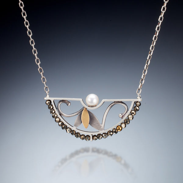 Mixed Metal Half Circle Necklace - Kinzig Design Studios
