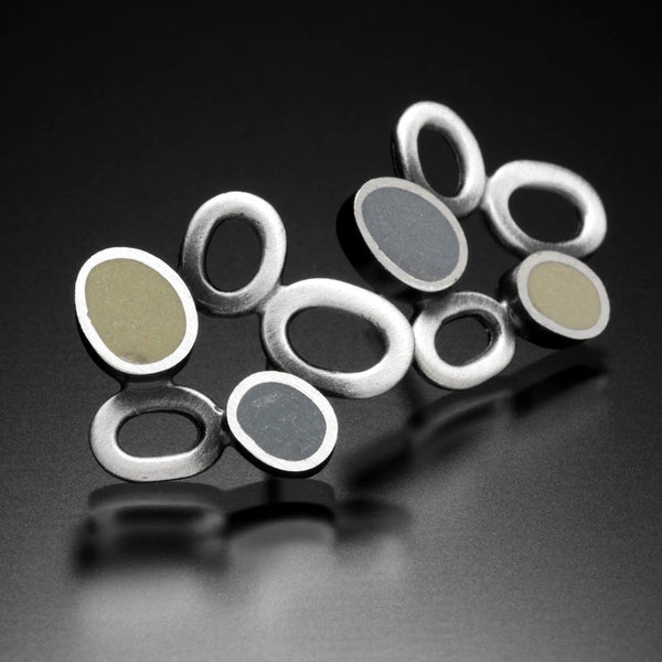 Open Circle Earrings (blue) - Kinzig Design Studios