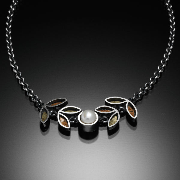 Four Leaf Necklace (brass & copper) - Kinzig Design Studios