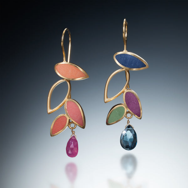 Falling Leaf Earrings (gold) - Kinzig Design Studios