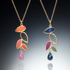 Falling Leaf Pendant (gold) - Kinzig Design Studios