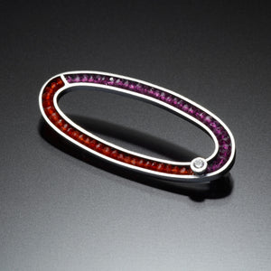Gemstone Oval Brooch - Kinzig Design Studios