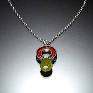 Gemstone Horseshoe Necklace (orange) - Kinzig Design Studios