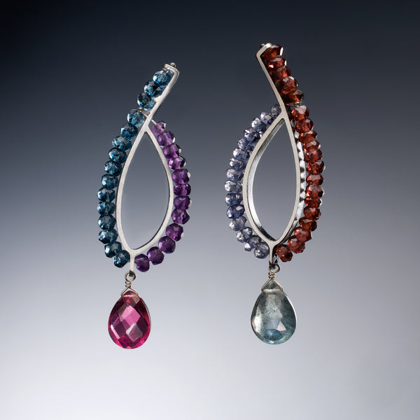 Gemstone Loop Earrings - Kinzig Design Studios