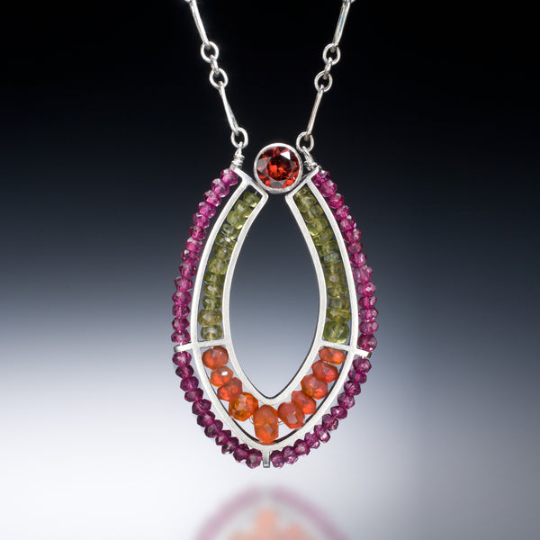 Gemstone Loop Necklace (purple) - Kinzig Design Studios