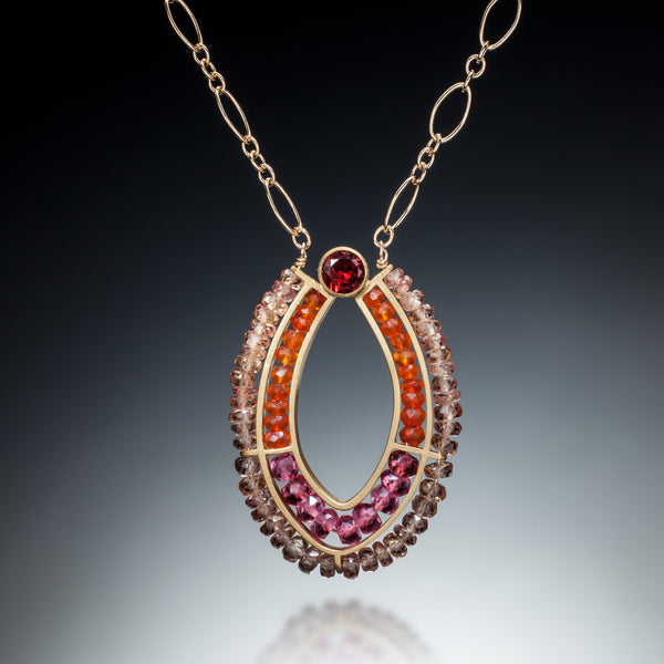 Gemstone Loop Necklace (gold) - Kinzig Design Studios