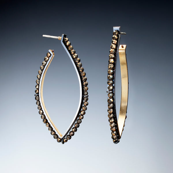 Gold Inside Hoop Earrings (large) - Kinzig Design Studios