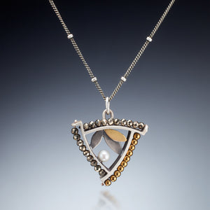 Mixed Metal Triangle Necklace - Kinzig Design Studios