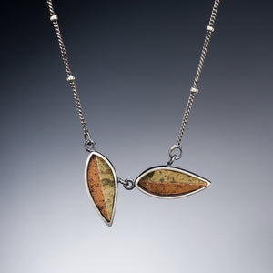 Mosaic Leaf Necklace - Kinzig Design Studios