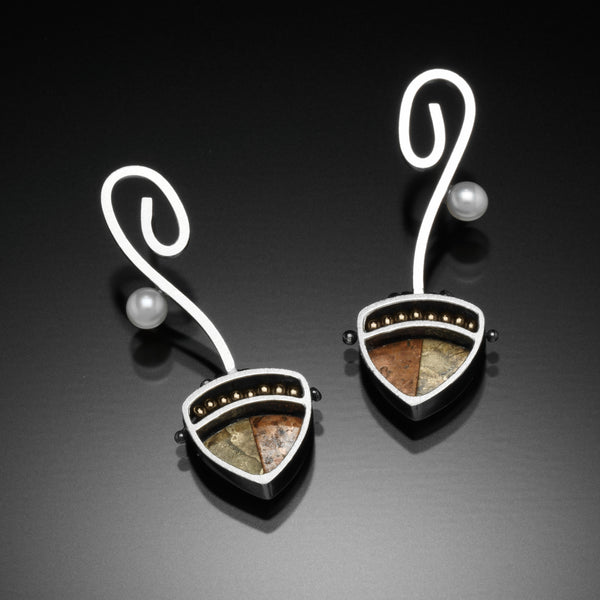 Mosaic Shield Earrings - Kinzig Design Studios