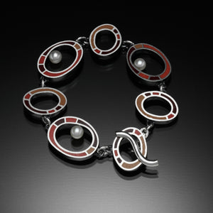Oval Bracelet (red) - Kinzig Design Studios