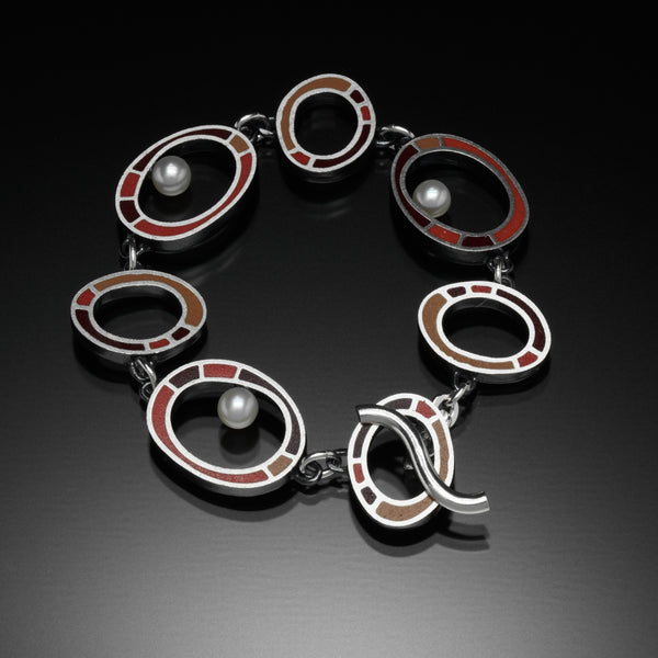 Oval Bracelet (red) - Kinzig Design Studios