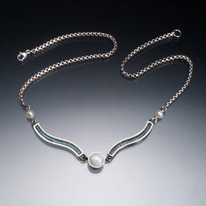 S Necklace (blue) - Kinzig Design Studios