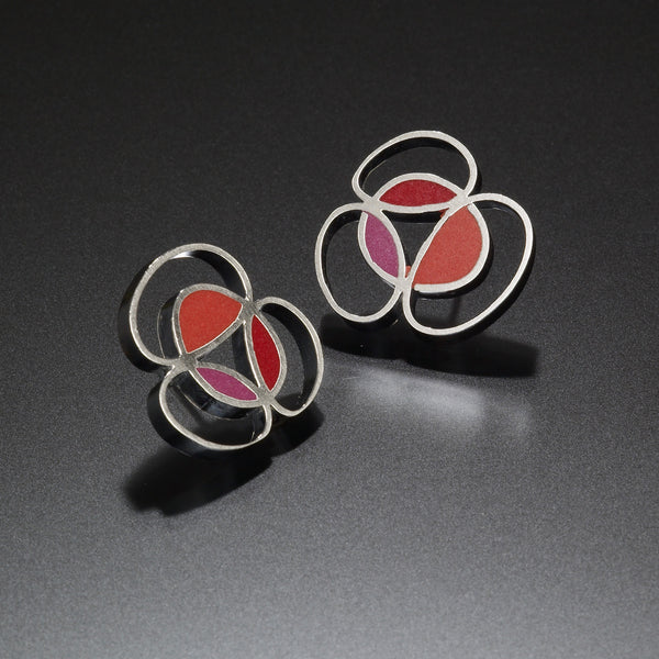 Scribble Earrings (red) - Kinzig Design Studios