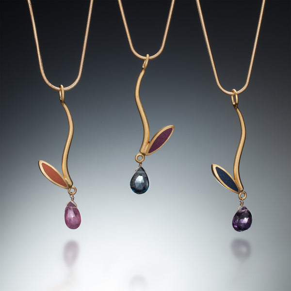 Stem Pendant (gold) - Kinzig Design Studios