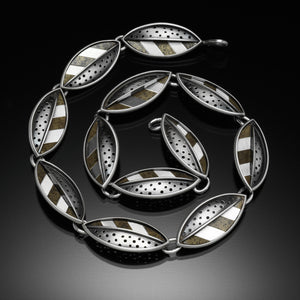 Striped Marquis Necklace - Kinzig Design Studios