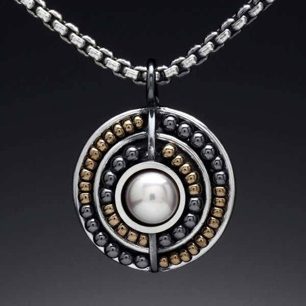 Beaded Circle Necklace - Kinzig Design Studios