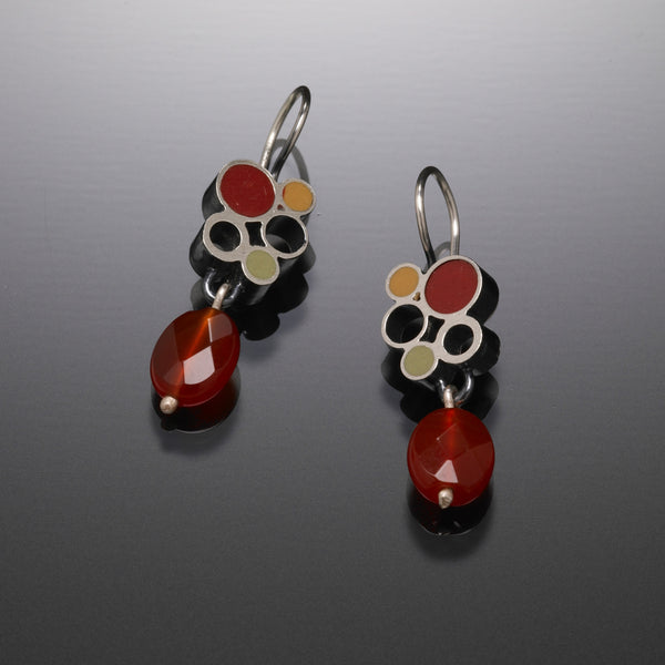 Bubble Drop Earrings (red) - Kinzig Design Studios