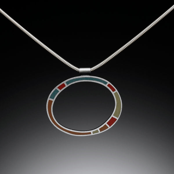 Circle Necklace (blue) - Kinzig Design Studios