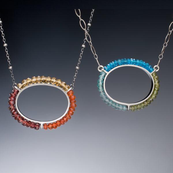 Gemstone Circle Necklace - Kinzig Design Studios