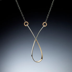 Gold Inside Loop Necklace - Kinzig Design Studios