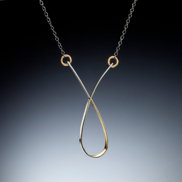 Gold Inside Loop Necklace - Kinzig Design Studios