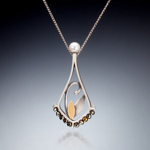 Mixed Metal Teardrop Necklace - Kinzig Design Studios