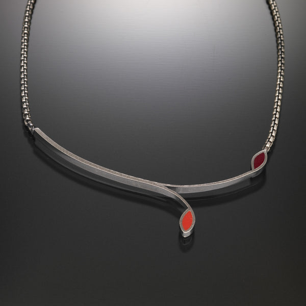 Stem Necklace (red) - Kinzig Design Studios