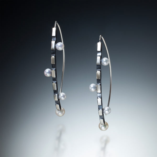 Striped Curve Earrings - Kinzig Design Studios